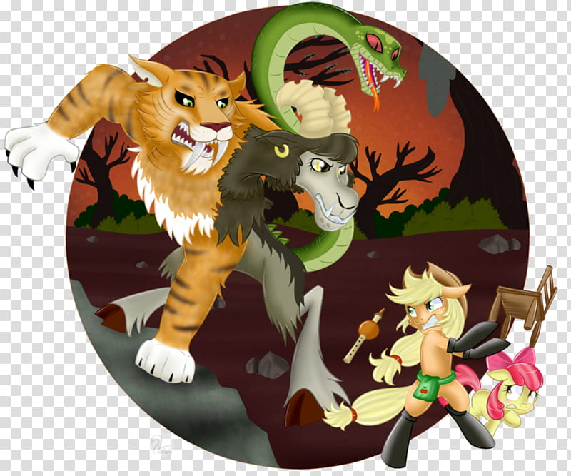 Leave Her Alone!, assorted-color animal characters transparent background PNG clipart