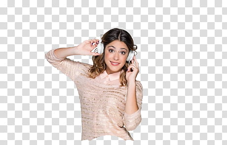 woman wearing white headset transparent background PNG clipart