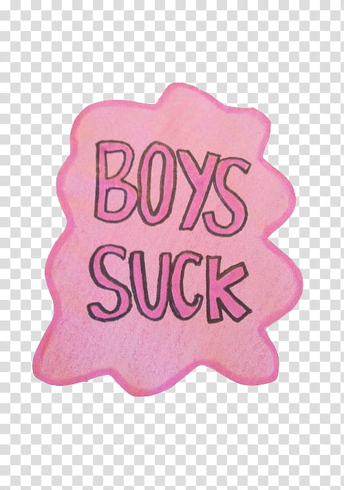 Girly Things s, pink Boys Suck art transparent background PNG clipart