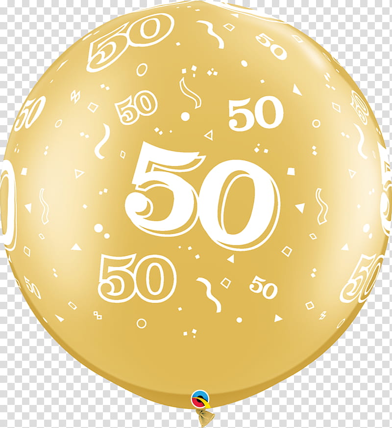 Birthday Celebration, Balloon, Birthday
, Qualatex, Gold, Party, Jubileum, 50th Birthday transparent background PNG clipart