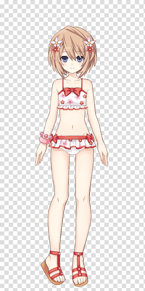Swimsuit Blanc, girl anime character transparent background PNG clipart
