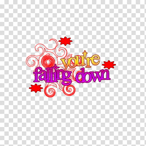 you're falling down text transparent background PNG clipart