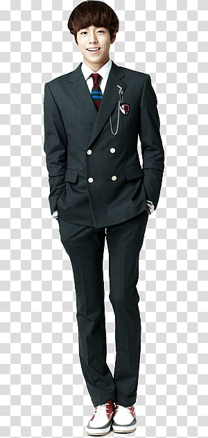 For you in full blossom x10, man wearing black double breasted suit and black dress pants transparent background PNG clipart thumbnail