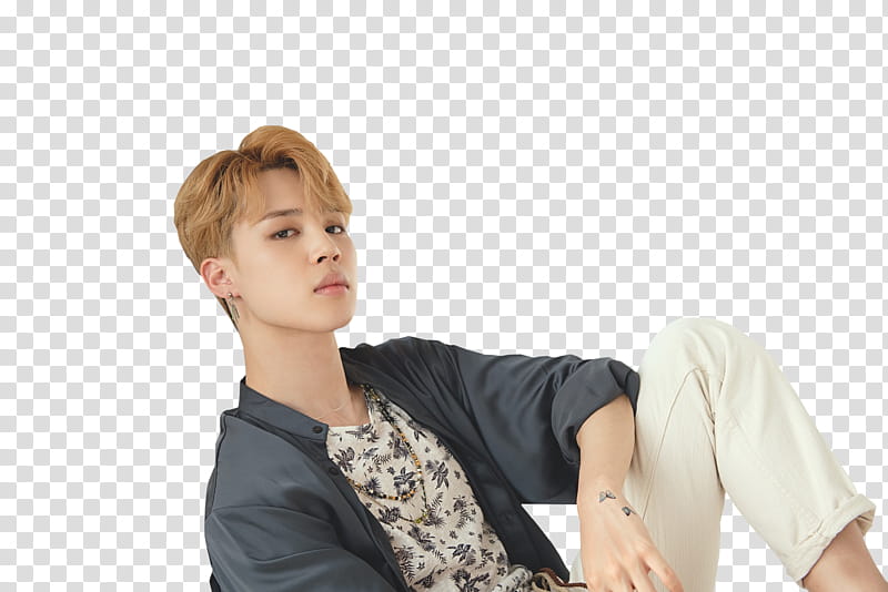 BTS Summer age in Saipan, man wearing gray button-up shirt and beige pants transparent background PNG clipart