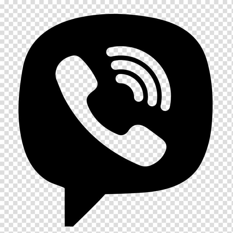 Viber Icon, Instant Messaging, Messaging Apps, Share Icon, Logo, Sticker, Symbol, Blackandwhite transparent background PNG clipart