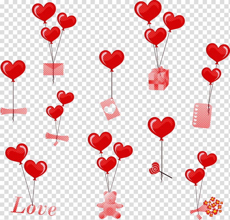 Valentine's day, Heart, Red, Balloon, Pink, Valentines Day, Material Property, Cut Flowers transparent background PNG clipart