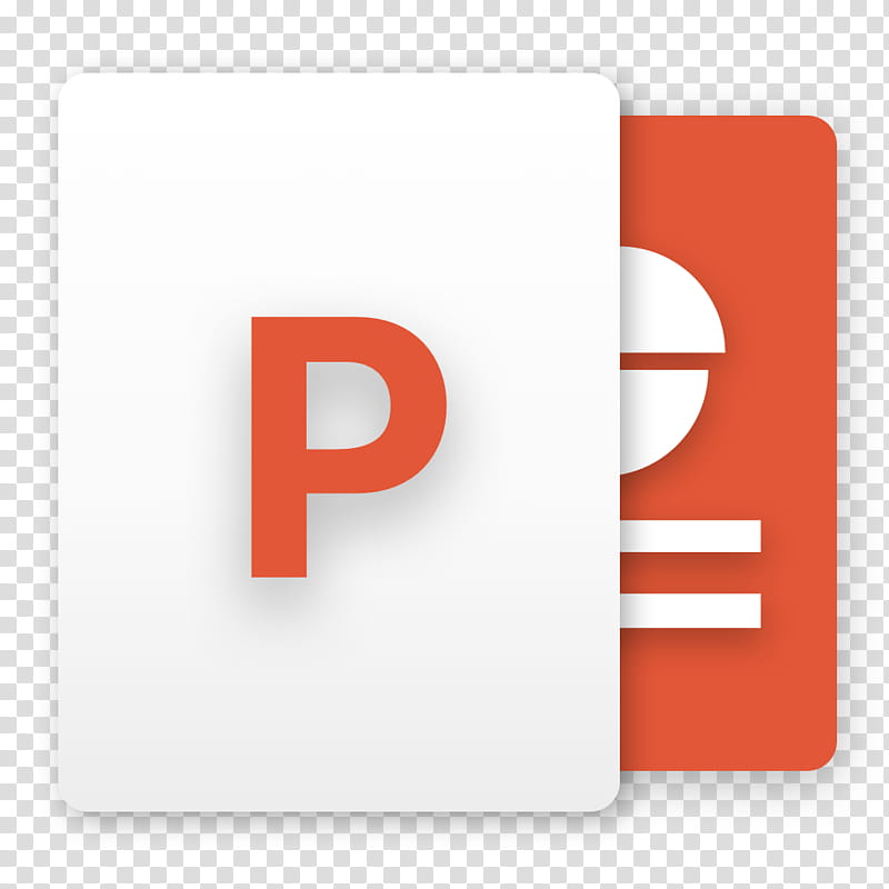Office for macOS Slate Edition, orange letter P symbol transparent background PNG clipart