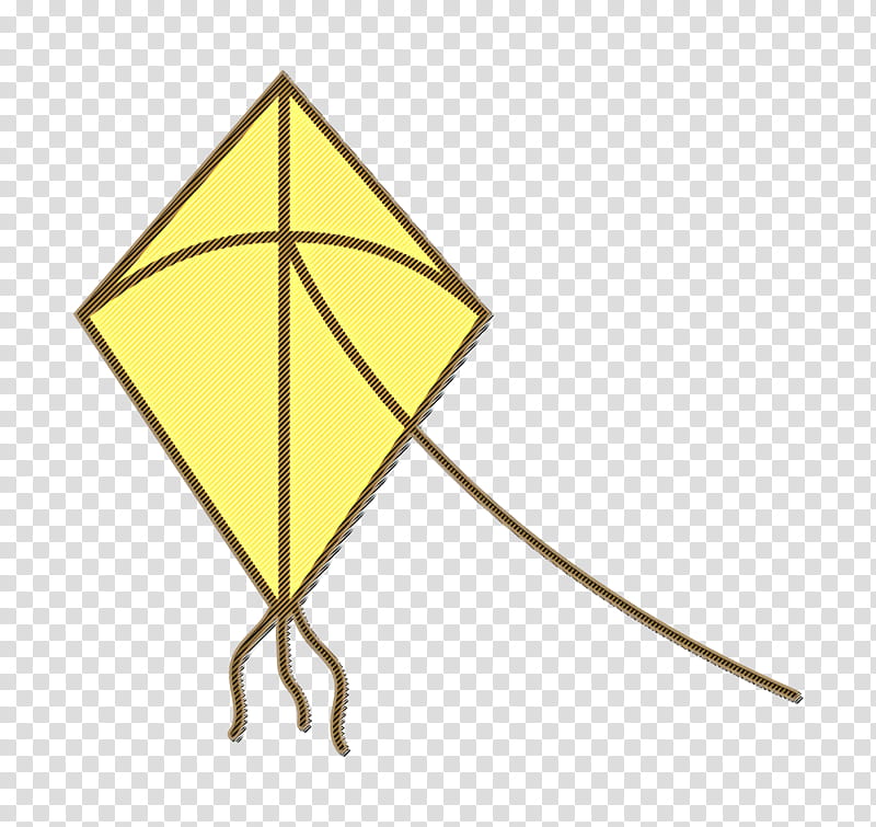 activity icon kite icon leisure icon, Activity Icon, Yellow, Leaf, Triangle, Line transparent background PNG clipart