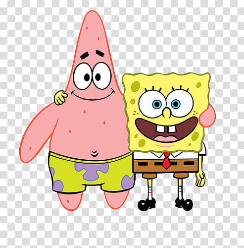 Spongebob Sqaurepants and Patrick Starr transparent background PNG clipart