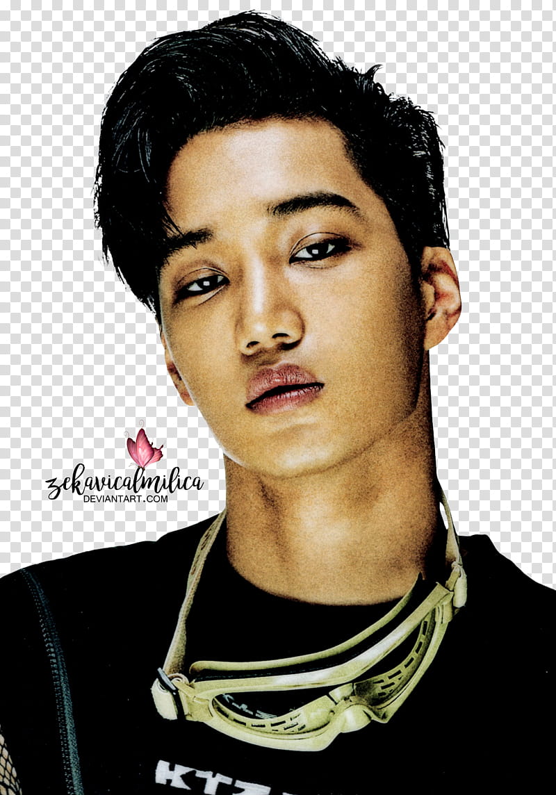 EXO Kai The Power Of Music, man in black crew-neck top transparent background PNG clipart