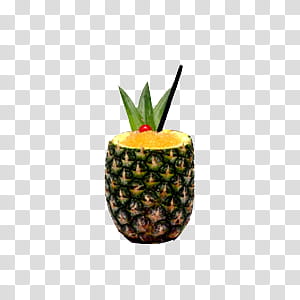 sliced pineapple with pineapple juice illustration transparent background PNG clipart