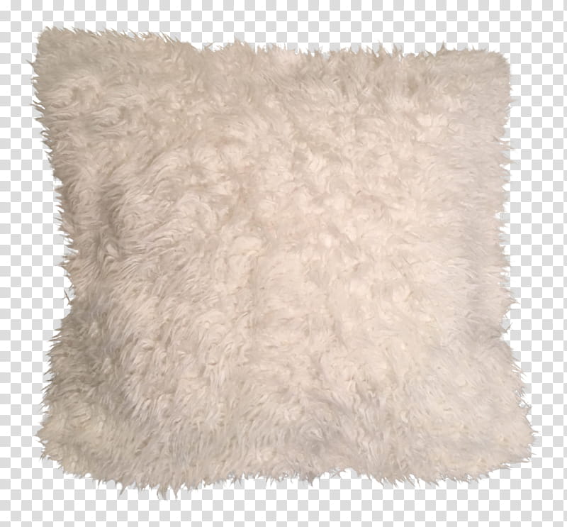 Throw Pillows Fur, White, Beige, Brown, Cushion, Textile, Wool, Furniture transparent background PNG clipart