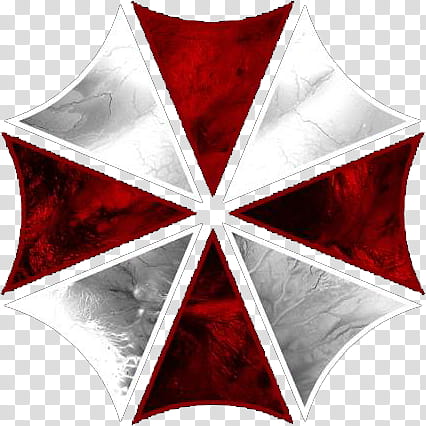 Umbrella Corp s, red and white transparent background PNG clipart