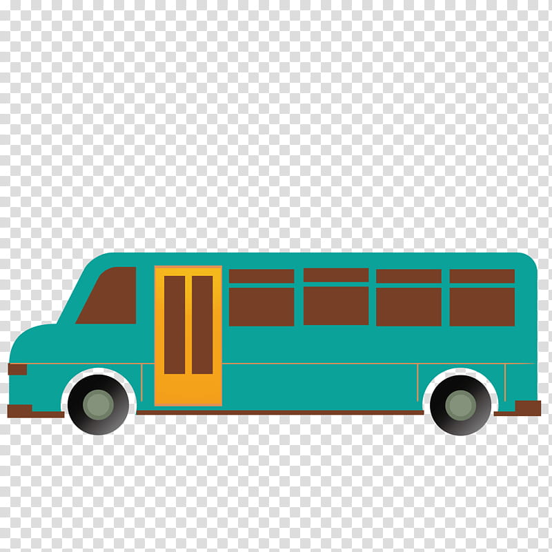 Cartoon School Bus, Yellow, Green, Cartoon, Vehicle, Transport, Line, Model Car transparent background PNG clipart
