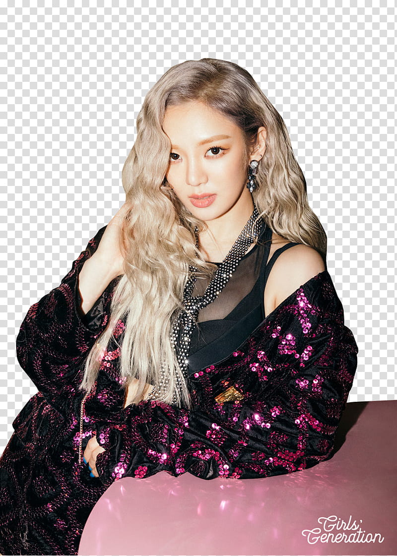HYOYEON SNSD HOLIDAY NIGHT , black and purple jacket transparent background PNG clipart