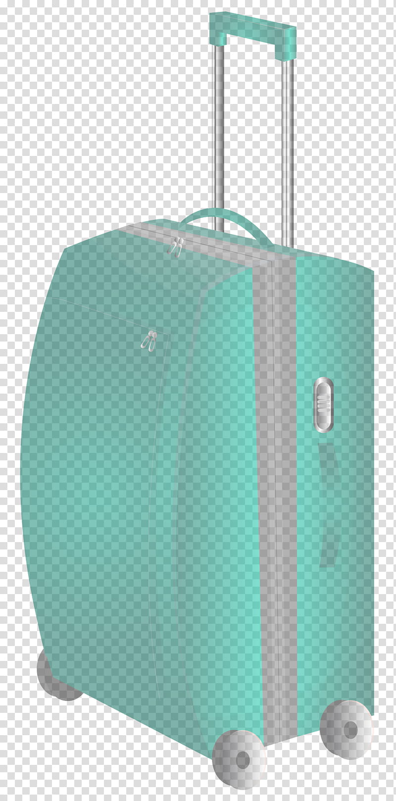 aqua turquoise green hand luggage suitcase transparent background PNG clipart