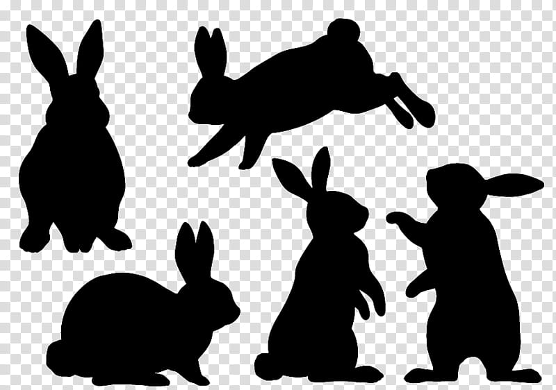 Easter Bunny, Hare, Rabbit, Silhouette, Easter
, European Rabbit, Papercutting, Rabbits And Hares transparent background PNG clipart
