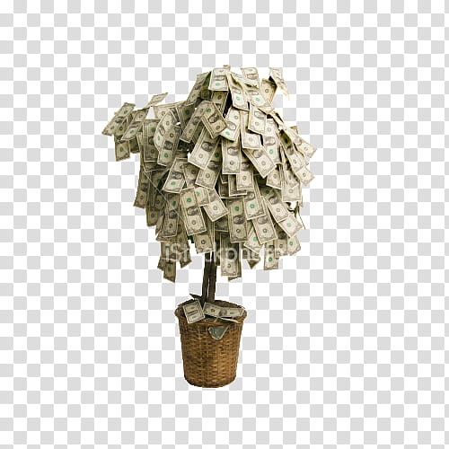 US dollar bill money tree transparent background PNG clipart