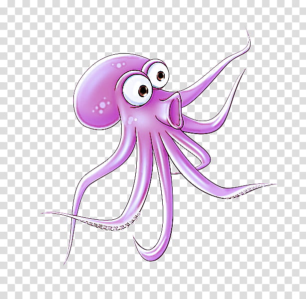 giant pacific octopus octopus cartoon octopus pink, Violet transparent background PNG clipart