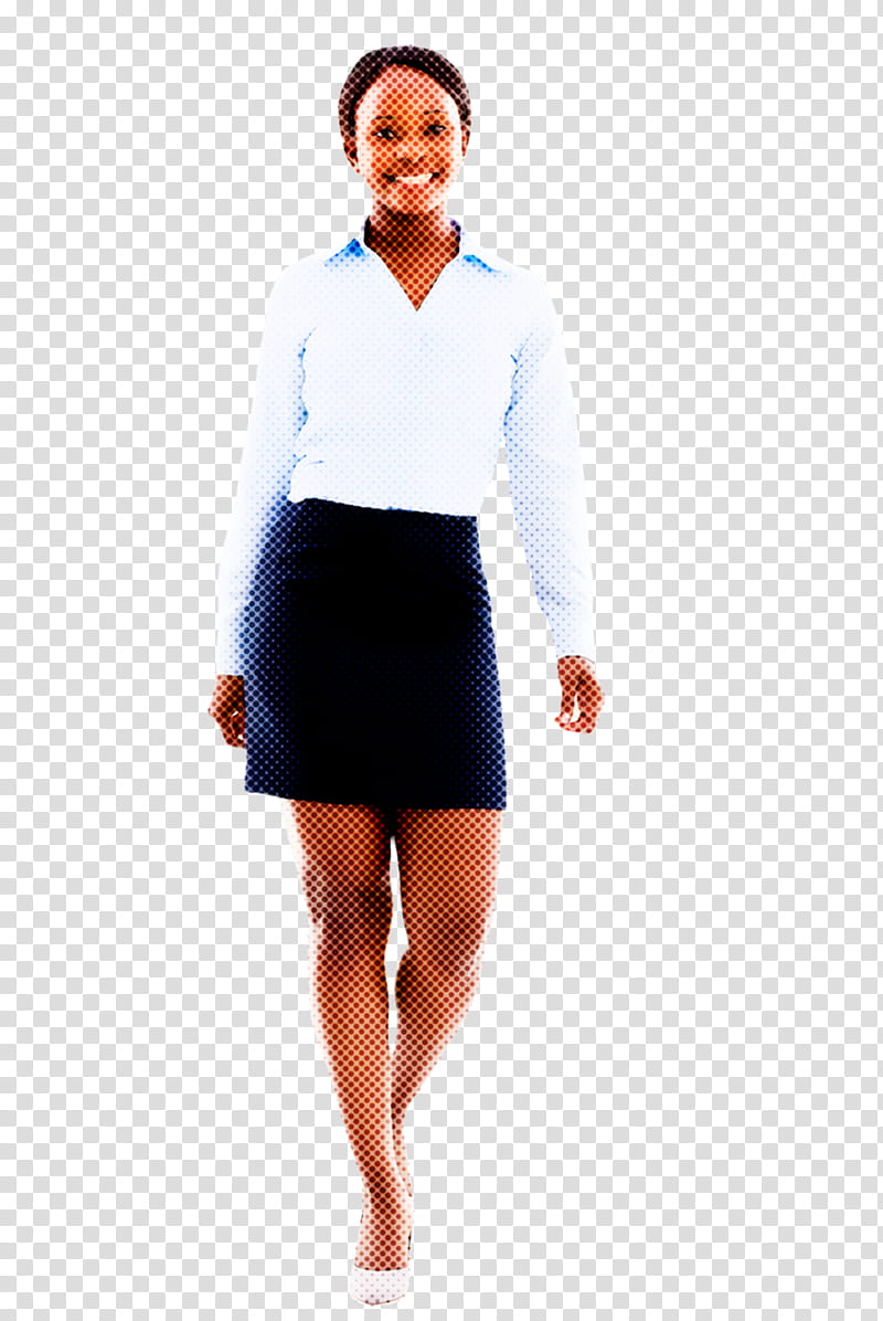 clothing white blue standing uniform, Sleeve, Pencil Skirt, Fashion, Waist, Formal Wear transparent background PNG clipart