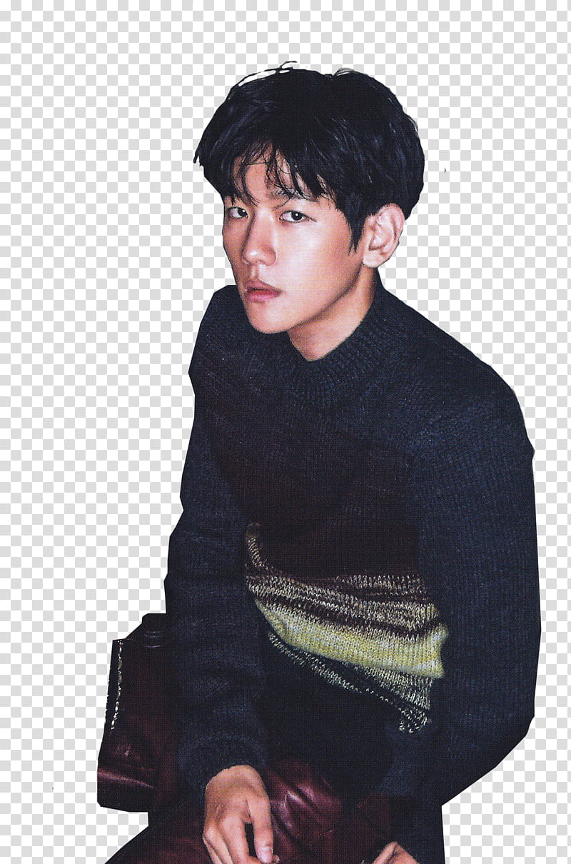 SHARE Baekhyun Cosmopolitan Render EXO, man wearing black long-sleeved top art transparent background PNG clipart