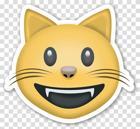 EMOJI STICKER , yellow cat illustration transparent background PNG clipart