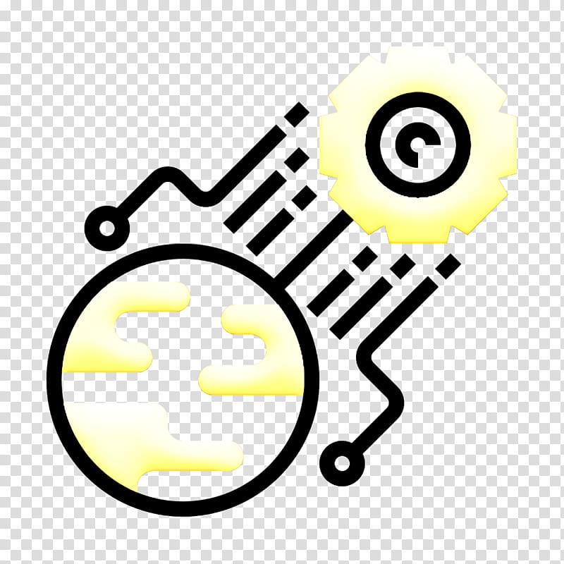 Artificial Intelligence icon Global icon World icon, Line transparent background PNG clipart