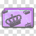 Royalty Folders, pink and gray crown file icon transparent background PNG clipart