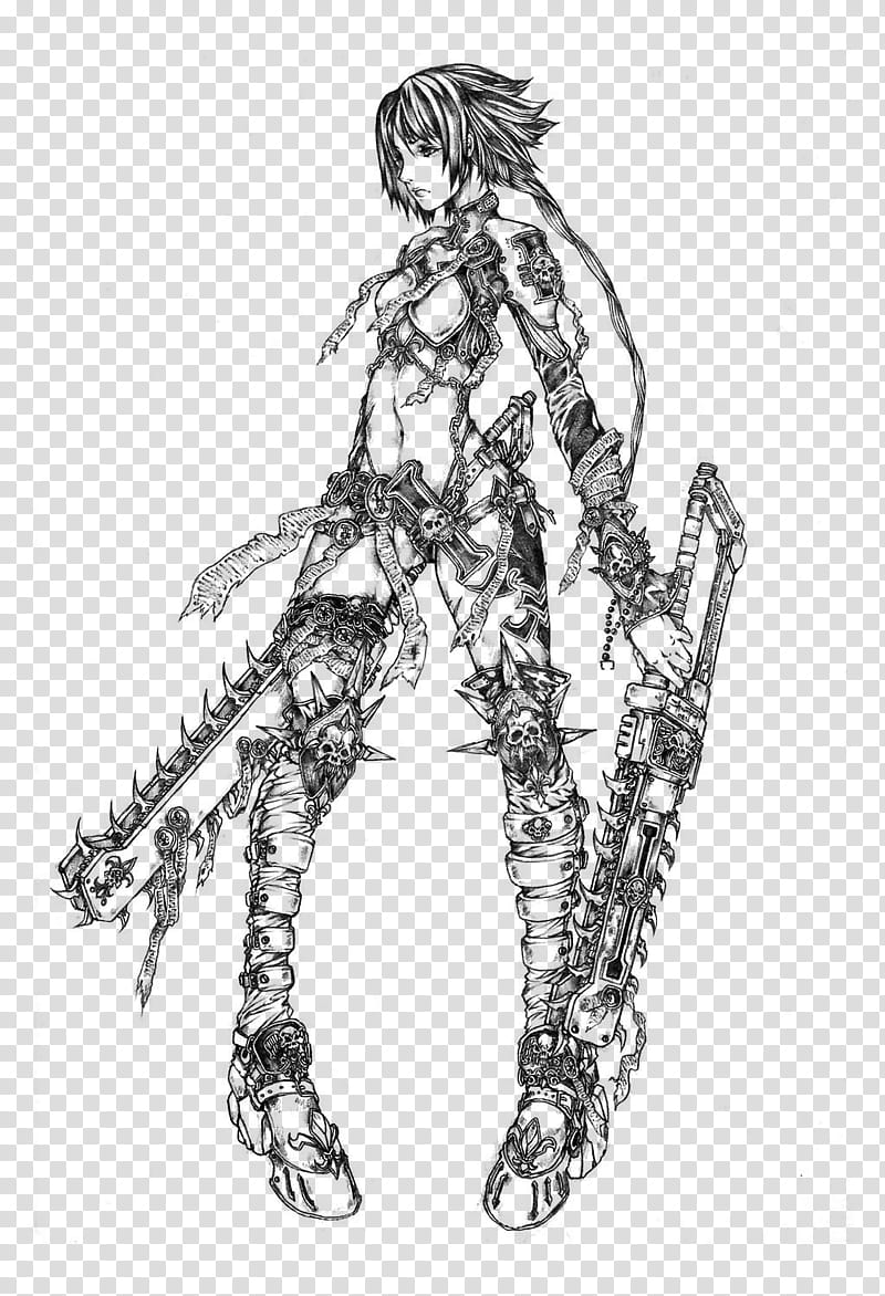 Warhammer Inquisitor FLATS, woman holding sword transparent background PNG clipart