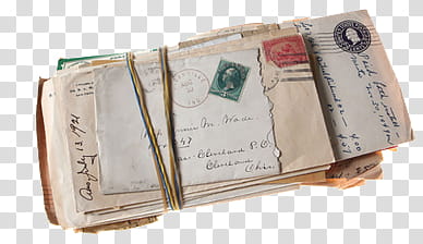 AESTHETIC GRUNGE, bundle of envelopes transparent background PNG clipart