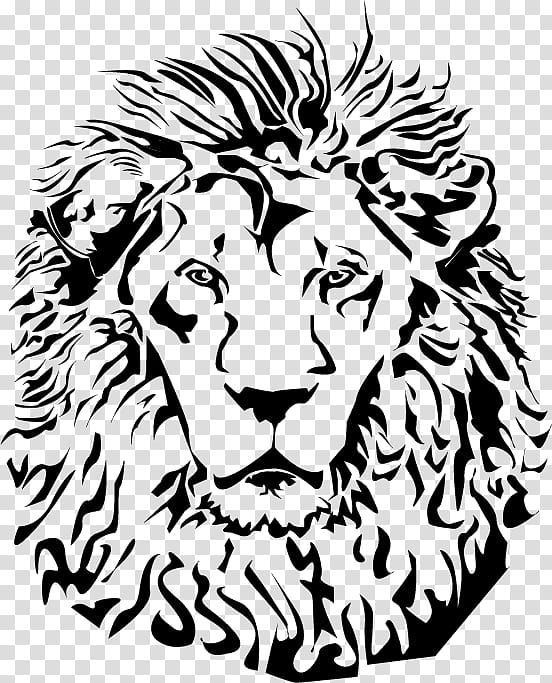 Ss Logo, Tiger, Lion, Drawing, Line Art, White, Hair, Blackandwhite transparent background PNG clipart