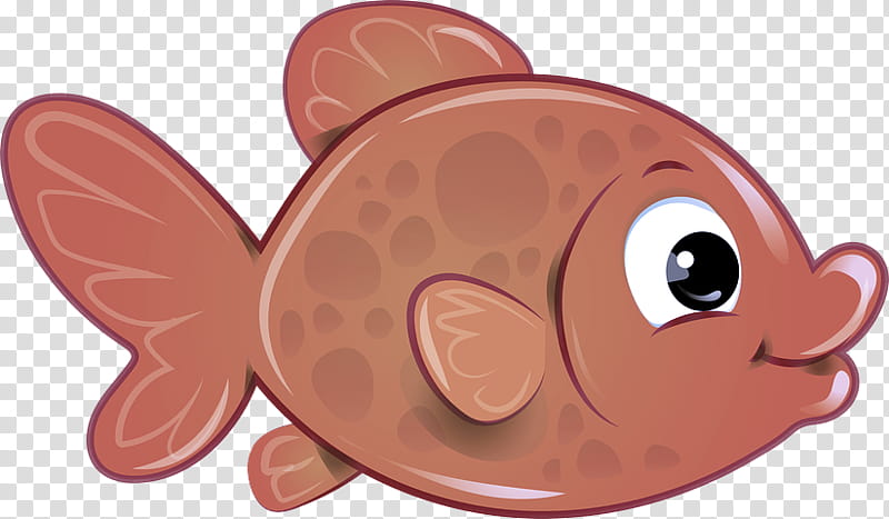 cartoon pink snout animation ear, Cartoon, Fish transparent background PNG clipart