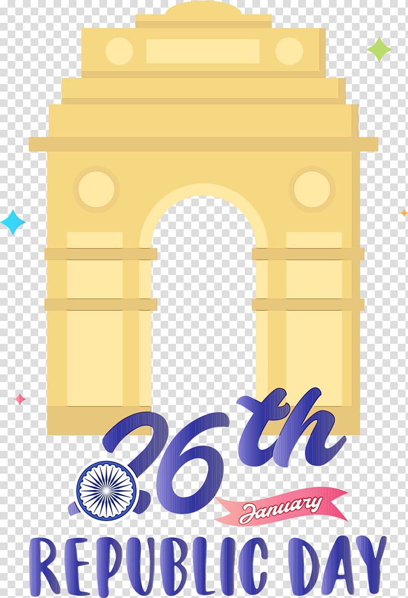 logo architecture arch, India Republic Day, 26 January, Happy India Republic Day, Watercolor, Paint, Wet Ink transparent background PNG clipart