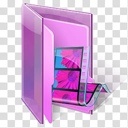 Vista Style RTM Pink Icon, VideoFolder transparent background PNG clipart