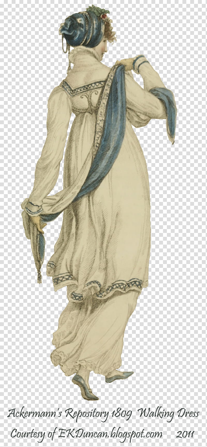 Regency Fashion  , Ackermann's Repository  g walking dress transparent background PNG clipart