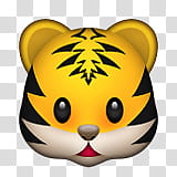 emojis, yellow and black animal head art transparent background PNG clipart