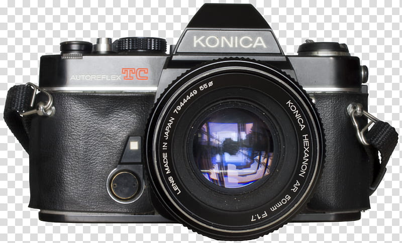 Camera  HQ, black Konica DSLR camera transparent background PNG clipart