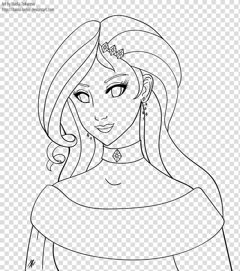 Rarity Lineart Color her, woman sketch transparent background PNG clipart