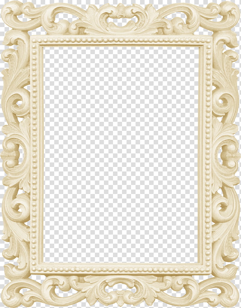 beige filigree frame transparent background PNG clipart