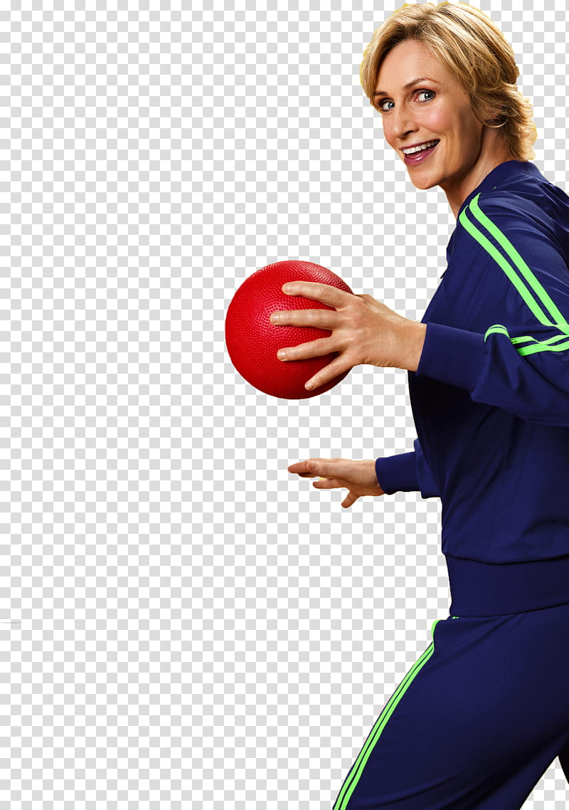 glee Dodgeball, smiling woman standing and holding red ball transparent background PNG clipart