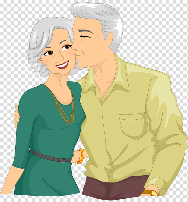 Free download | Couple Love, Kiss, Cartoon, Head, Interaction, Male