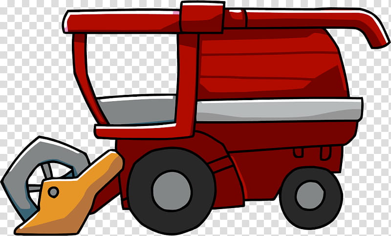 Red, Combine Harvester, John Deere, Agriculture, Tractor, Vehicle, Car, Cartoon transparent background PNG clipart