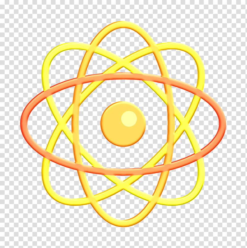 Education elements icon Nuclear icon Physics icon, Circle, Yellow, Symbol transparent background PNG clipart