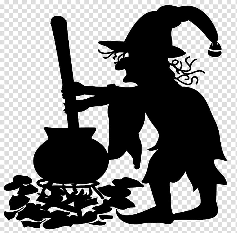 Halloween , witch beside cauldron art transparent background PNG clipart