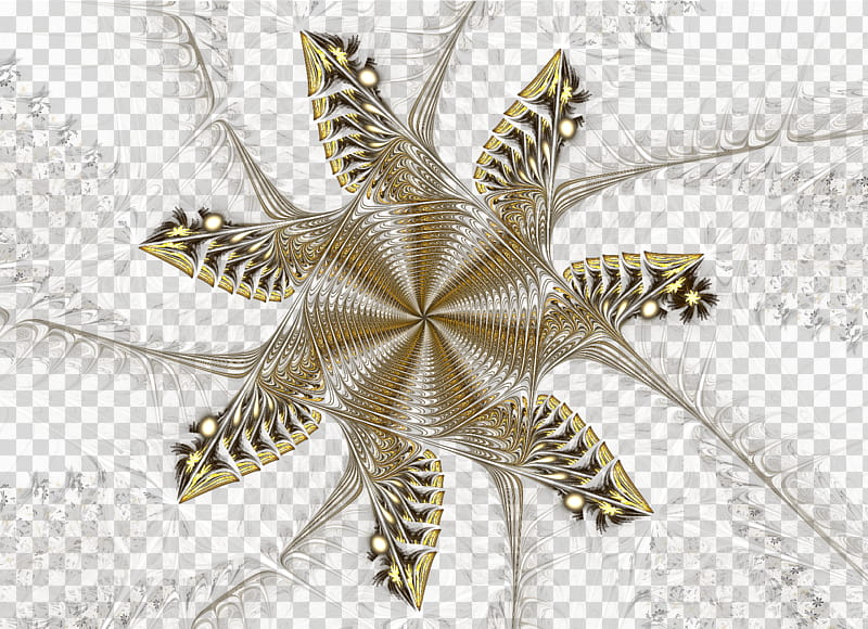 Fractal , gold abstract illustration transparent background PNG clipart