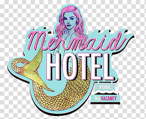 Sign s, Mermaid Hotel Pool sign transparent background PNG clipart