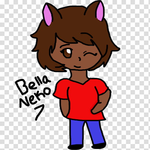 Chibi Bella Neko transparent background PNG clipart