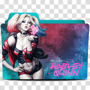 Harley Quinn Colorful Folder transparent background PNG clipart thumbnail