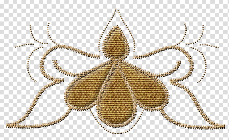 embroidery, brown cross-stitch flower illustration transparent background PNG clipart
