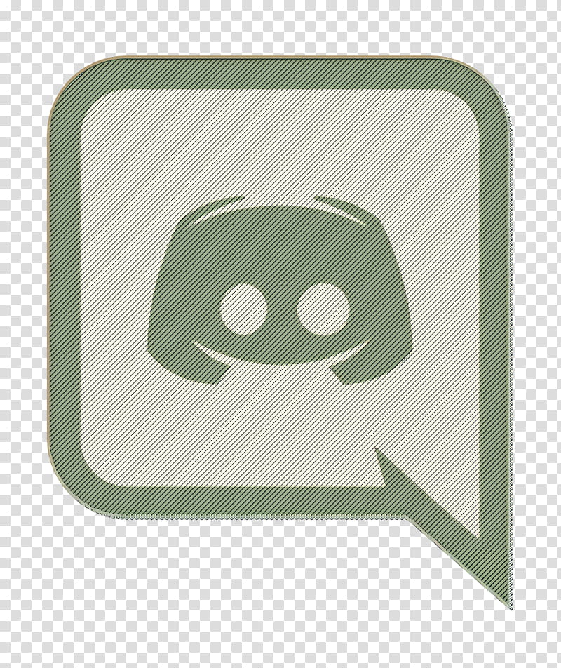 chat icon discord icon gaming icon, Green, Cartoon, Smile, Square transparent background PNG clipart